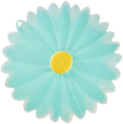 Charles Viancin - Daisy Silicone Lid for Food Storage and Cooking - 11''/28cm - Airtight Seal on Any Smooth Rim Surface - BPA-Free - Oven, Microwave, Freezer, Stovetop and Dishwasher Safe - Aqua - Image 2