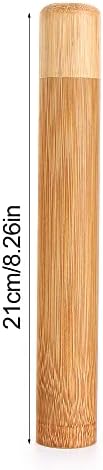 HomeSoGood 2Pcs Natural Bamboo Toothbrush Tube, Toothbrush Holder Toothbrush Case for Home and Travel 21cm - Image 2