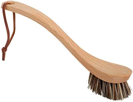Redecker Dish Brush, Union Fiber, Curved Handle – Precision Heavy Duty Scrub Brush, Made in Germany by Redecker