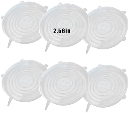 Silicone Stretch Lids, 6 Pcs, 2.56in by Zisqerts