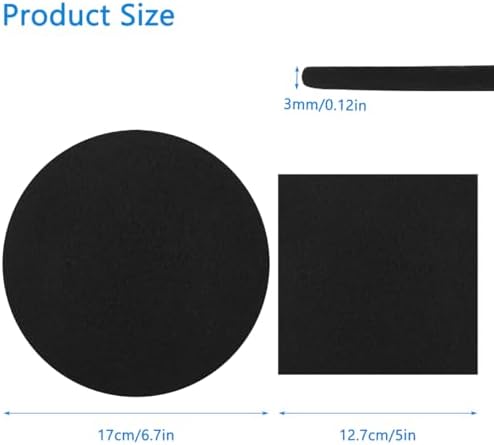 6.7inch & 5inch Charcoal Filters for Kitchen Compost Bucket, Compost Filter for Countertop Bin,Compost Pail Replacement Activated Carbon Charcoal Filters, Round& Rectangle - Image 2