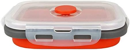 CARTINTS Set of 3 Collapsible Food Storage Containers Collapsible Silicone Bowls, Silicone Lunch Containers with Airtight Lids, Microwave and Freezer Safe, 500ml - Image 4