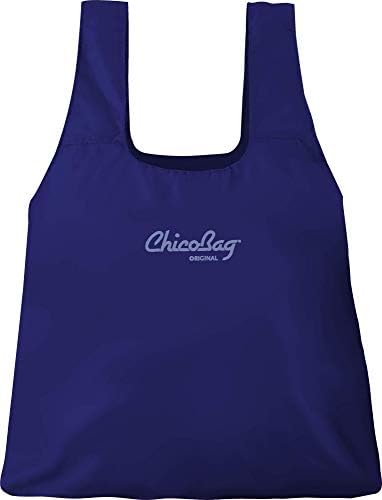 ChicoBag Original Compact Reusable Grocery Bag w/Attached Pouch and Carabiner Clip | Eco-Conscious Packable Tote | Variety 4pk - Mazarine, Aqua, Orange Peel, & Yellow (Pack of 4) - Image 6