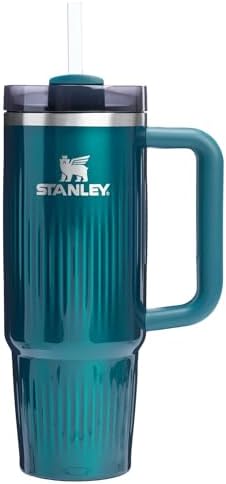 STANLEY Quencher H2.0 Tumbler with Handle and Straw 30 oz | Flowstate 3-Position Lid | Cup Holder Compatible for Travel | Insulated Stainless Steel Cup | BPA-Free | Fluted Marina Shine by Unknown