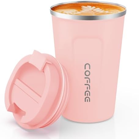 CS COSDDI 12 oz Coffee mug - Stainless Steel Coffee Cup with Leakproof Lid by CSCOSSDI