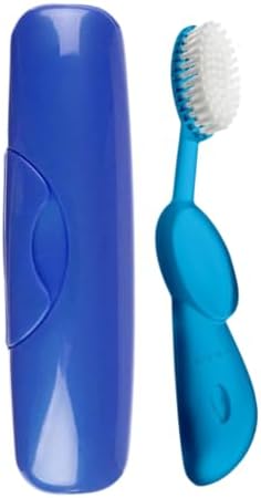 RADIUS Toothbrush Original Big Brush, BPA Free and ADA Accepted, Right Hand, Blue Brush and Blue Case by RADIUSCorporation