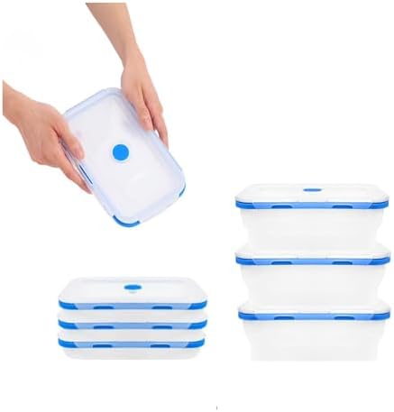 ECOBERI Collapsible Food Storage Containers with Lids, 4 Piece, 14-40 oz by SmartDesignForEverydayLife