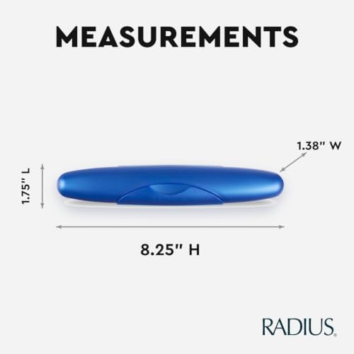 RADIUS Toothbrush Travel Case for Standard Brush, BPA-Free Recycled Plastic, Portable for Bathroom, School, Home, Camping (Light Blue, 8.25H - 1.38W - 1.75L (in)) - Image 2