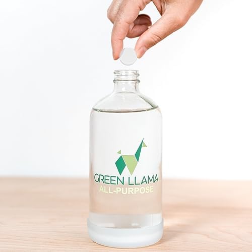Green Llama Eco-Friendly All-Purpose Lemongrass Cleaning Spray - 16oz Reusable Glass Bottle & Refill Tablet - Sustainable, Safe for Home, Biodegradable, Made with Recycled Materials & Essential Oils - Image 3