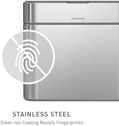 simplehuman Compost Caddy, Detachable and Countertop Bin, 4 Liter / 1.06 Gallon, Brushed Stainless Steel - Image 6