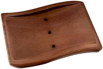 Aoheuo Soap Holder,Soap Dish for Shower, Walnut, 5.3 inches Long, 3.5 inches Wide, 0.6 inches High, for Kitchen, Bathroom, and Bar Sinks by Aoheuo