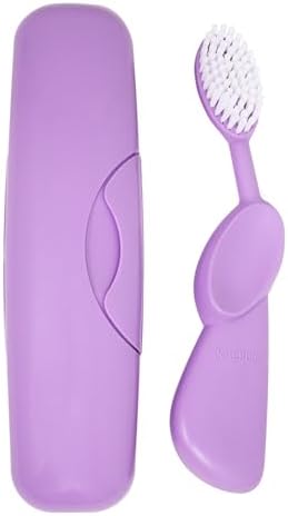 RADIUS Toothbrush Original Big Brush, BPA Free ADA Accepted - Left Hand - Lavender Brush with Lavender Case by RADIUSCorporation