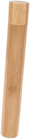 Bamboo Toothbrush Tube Case Handmade Vintage Portable Travel Holder by PartyKindom