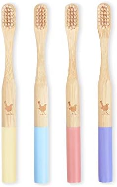 Kids Bamboo Toothbrush with Soft Bristles by NativeBirds