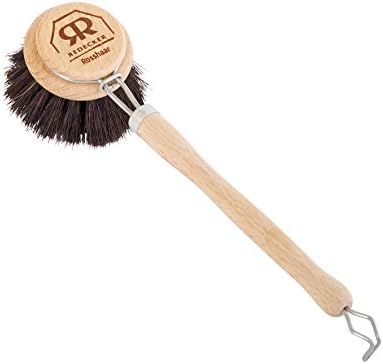 Redecker Dish Brush, Horsehair Bristles, 2 Inch Round, Single – Wooden Dish Brush for Glassware & Everyday Dishwashing, Made in Germany by Redecker