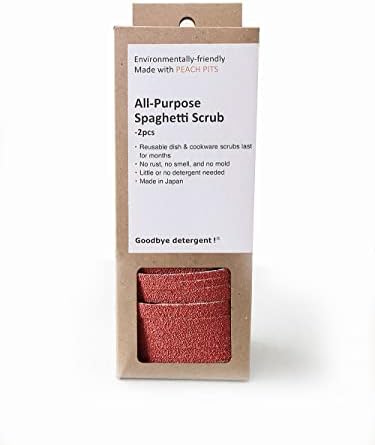 All Purpose Spaghetti Scrub - Reuseable - Lasts up to 6 Months - No Smell or Rust - Household Cleaning Tools (2pc Set) by Goodbye+Detergent