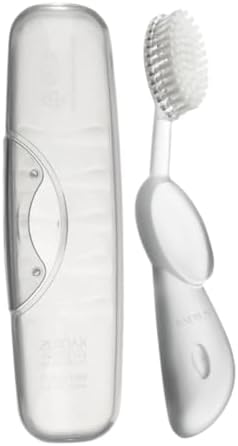RADIUS Toothbrush, Original Big Brush & Case, Right Handed, Clear Brush with Clear Case, BPA Free ADA Accepted by RADIUSCorporation