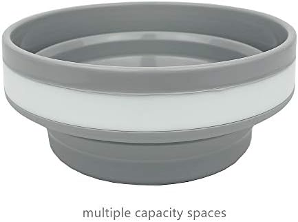 CARTINTS Silicone Collapsible Food Storage Containers with Lids Collapsible Containers Ideal for Travel and Camping, Hiking,32oz/950ml (Grey) - Image 3