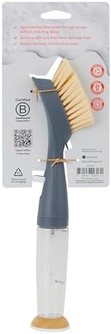 Full Circle Foam Alone 2-in-1 Foaming Dish Brush & Soap Dispenser, Gray - Image 2