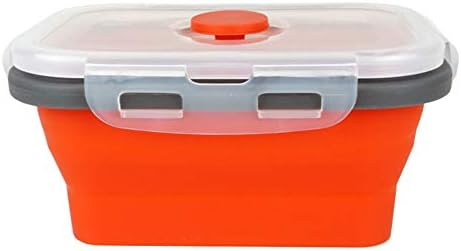 CARTINTS Set of 3 Collapsible Food Storage Containers Collapsible Silicone Bowls, Silicone Lunch Containers with Airtight Lids, Microwave and Freezer Safe, 500ml - Image 5