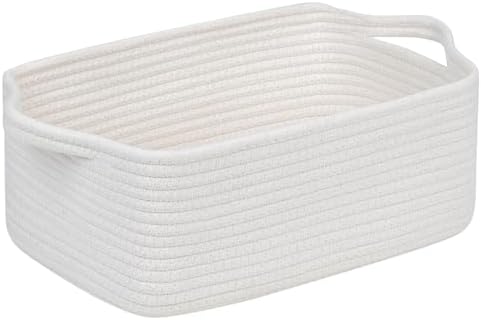 CubesLand Cute and Durable Small Cotton Rope Basket for Organizing by CubesLand