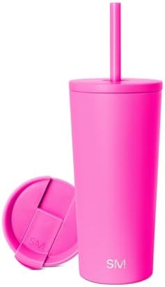 Simple Modern Iced Coffee Tumbler, Insulated | 20oz | Pink by Unknown