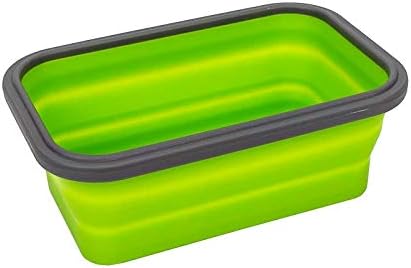 CARTINTS Set of 3 Collapsible Food Storage Containers with Lids, Collapsible Silicone Bowls, Silicone Lunch Containers, For Meal Prep, Camping, Travel, Microwave and Freezer Safe,500ml,Green - Image 5