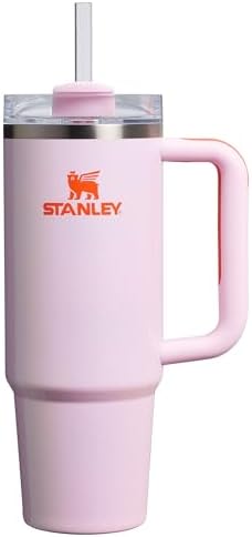 Stanley Quencher H2.0 Tumbler with Handle and Straw 30 oz | Flowstate 3-Position Lid | Cup Holder Compatible for Travel | Insulated Stainless Steel Cup | BPA-Free | Rose Petal Shimmer by Unknown