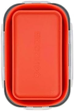 CARTINTS Set of 3 Collapsible Food Storage Containers with Lids, Collapsible Silicone Bowls, Silicone Lunch Containers, For Meal Prep, Camping, Travel, Microwave and Freezer Safe,500ml,Red - Image 6