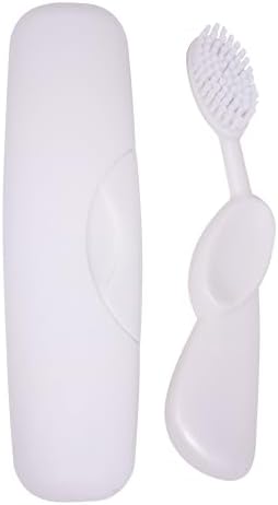 RADIUS Toothbrush Original Big Brush, BPA Free ADA Accepted - Left Hand - White Brush with White Case by RADIUSCorporation