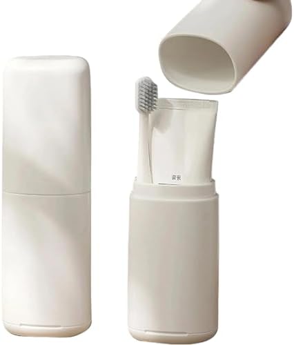 Travel Toothbrush Case Kit: Eco-Friendly, Portable, and Versatile Oral Care Companion, White by Unknown
