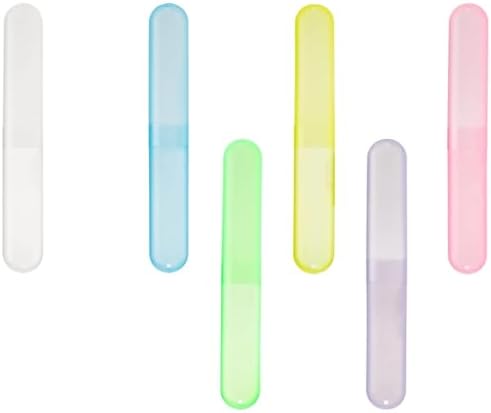 MingTa Set of Six Multicolored Travel Toothbrush Cases - Breathable, Clear & Portable Holders for Home, Travel & Camping Trips by MingTa