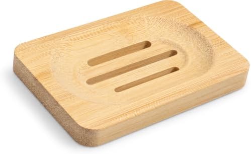 Bamboo Soap Dish, Soap Holder Soap Case Sponge Tray Sponge Drain Rack for Kitchen & Bathroom by PEFWO