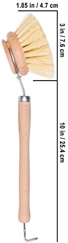 Redecker Dish Brush, Tampico Fiber, 2 Inch Round, Single – Wooden Dish Scrub Brush for Dishes & Cookware, Untreated Beechwood, Made in Germany (Pack of 2) - Image 4