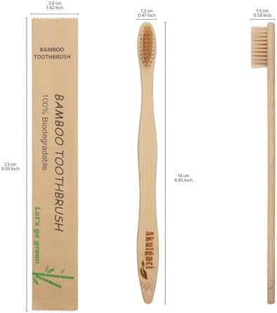 100 Pack Bamboo Toothbrushes for Adults, Biodegradable Soft Bristles Toothbrushes, Eco-Friendly Natural Reusable Wooden Toothbrush in Bulk for Camping Trips Hotel Travel - Image 5