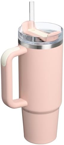STANLEY Quencher H2.0 Flow State Tumbler, 30 oz, Peach Whip Gloss - Image 3