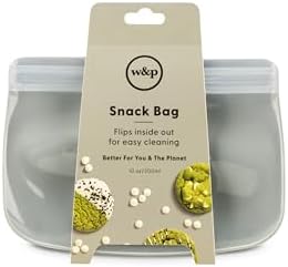 W&P Porter Silicone Reusable Storage Bag, Sandwich (10oz Flat), Sage, Food Storage Container, Microwave and Dishwasher Safe, Easy Cleaning - Image 3