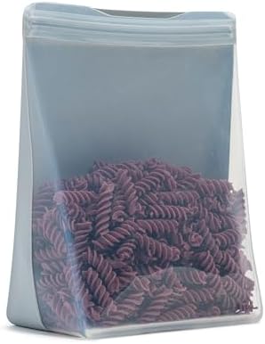 W&P Porter Silicone Reusable Storage Bag, Sandwich (50oz Stand-Up), Slate, Food Storage Container, Microwave and Dishwasher Safe, Easy Cleaning by Unknown