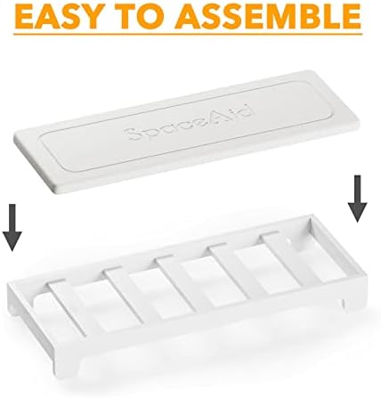 SpaceAid DryingNeat Sink Organizer, Instant Dry Sink Caddy Organizers, Kitchen Sponge Soap Holder Dispenser, Countertop Fast Drying Counter Tray Rack (Bamboo Rack, White) - Image 5