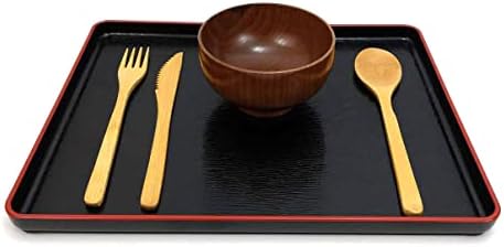 JapanBargain 3785, 10-Pack Bamboo Utensil Sets, Reusable Cutlery 3PC Set with Fork Knife Spoon, Eco-Friendly Flatware Travel Utensils, Dishwasher Safe - Image 4