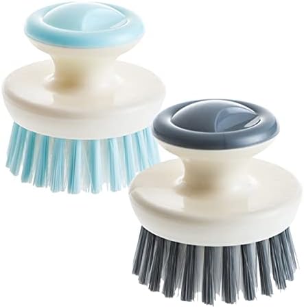 Dish Scrub Brush,Ergonomic Grip Palm Brush,Kitchen Scrub Brushes for Cleaning, Dish Scrubber with Stiff Bristles for Sink, Pots, Pans（2 Pack） by MUUBOOX