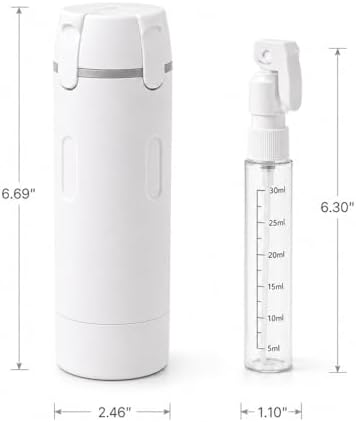 4-in-1 Detachable Travel Dispenser Bottles Set Foldable Pump Leak-Proof, Carry-On Compliant 30ml/1OZ Refillable Containers for Shampoo Lotion Body Wash with Protective Case - Image 6