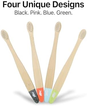 Sea Turtle Plant-Based Bristles, Ultra-Soft Bamboo Toothbrushes, Natural Toothbrush for Babies (4 Pack) - Image 3