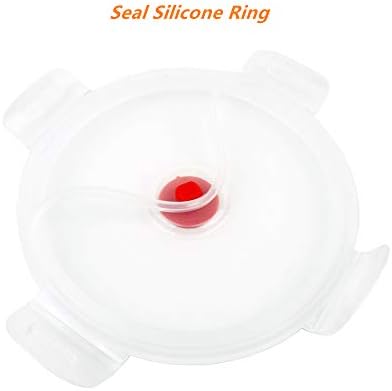 CARTINTS 800ml Silicone Collapsible Food Storage Containers-Prep/Storage Bowls with Lids - Round Silicone Lunch Containers - Microwave and Freezer Safe Set of 5 - Image 5