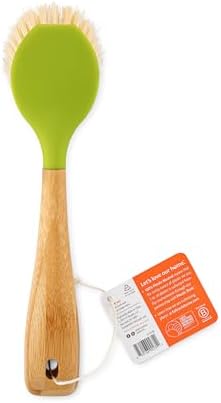 Full Circle Daily Dish Brush, Bamboo Grip & Strong Bristles for Pots & Pans - Image 3