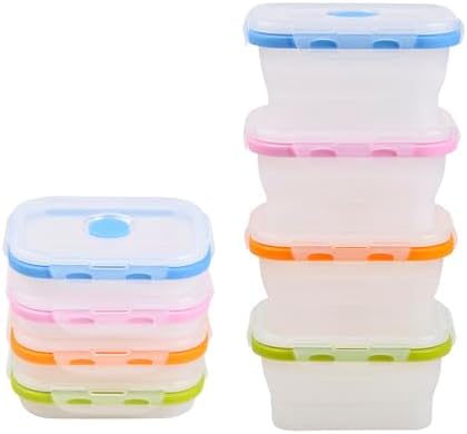 ECOBERI Collapsible Food Storage Containers with Lids, 4 Piece, 12 oz by SmartDesignForEverydayLife