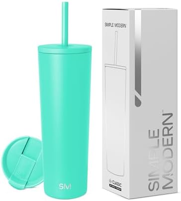 Simple Modern Iced Coffee Tumbler, Insulated | 28oz | Blue by Unknown