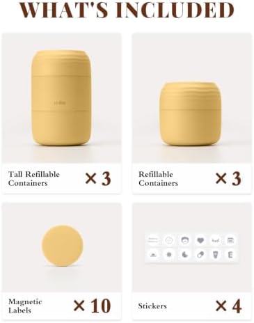 Lotour PLA Travel Skincare Jars, TSA Leakproof Refillable Containers, 6PC - Image 6