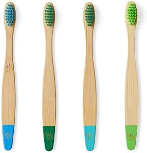 Wild & Stone Kids Bamboo Toothbrushes, 4-Pack, Soft Bristles, BPA-Free - Image 5