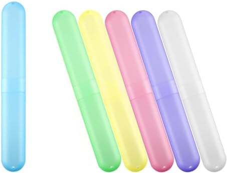 MingTa Set of Six Multicolored Travel Toothbrush Cases - Breathable, Clear & Portable Holders for Home, Travel & Camping Trips - Image 2